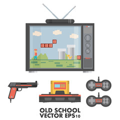 Flat design vector illustration concept of game environment