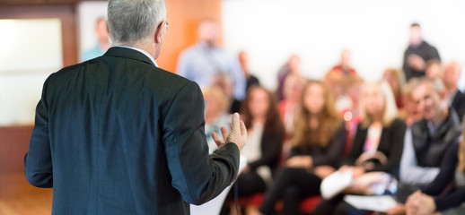 Speaker at Business Conference and Presentation.