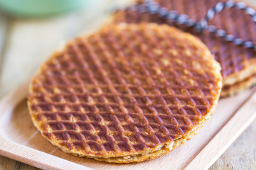 Stroopwafels by coffee