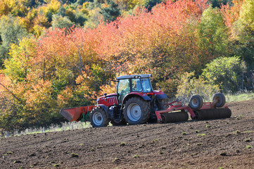 tracteur aux champs