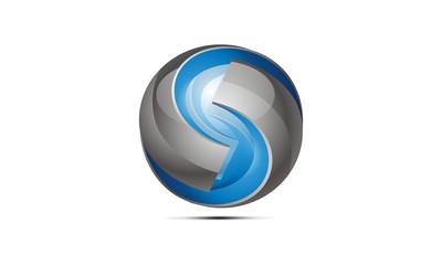 connecting 3d globe logo