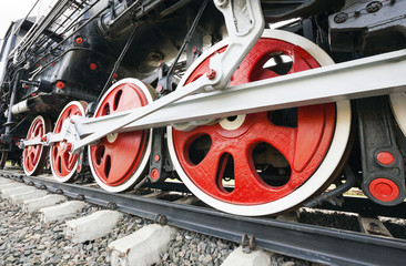 wheels of the old train  
