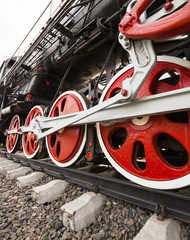 wheels of the old train  