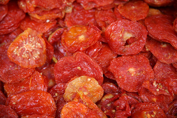 Getrocknete Tomaten.Santanyi. Mallorca