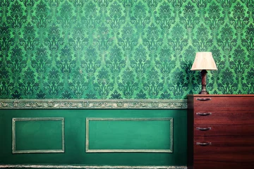 Fotobehang Per kamer Vintage lamp in rococ interior  © DC Studio