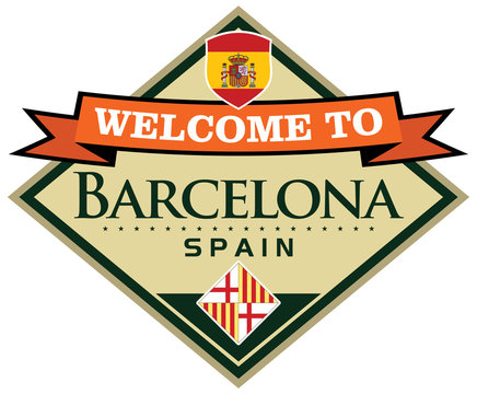 barcelona spain sticker