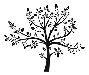 Tree black silhouette