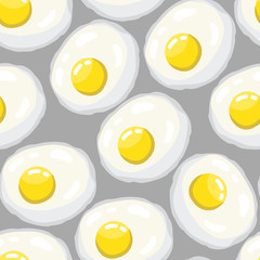 Seamless pattern with omelette.