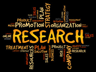 Obraz premium RESEARCH word cloud, business concept