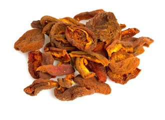 dried apricots isolated on white