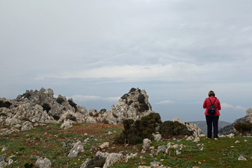 Obraz premium Aufstieg zum Karfi, Kreta
