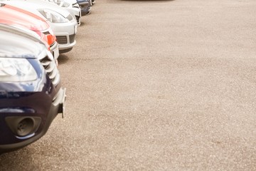 View of row new car 