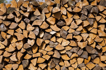 firewood . close up