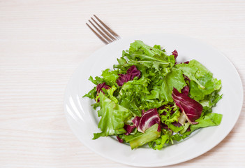 fresh mixed salad leaves
