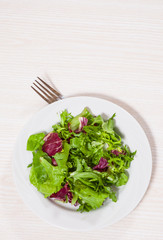 fresh mixed salad leaves
