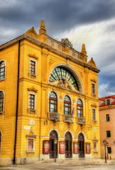 Fototapeta na wymiar View of the Croatian National Theatre in Split