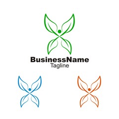 Fototapeta premium Leaf vector logo icon