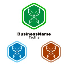 Leaf vector logo icon