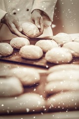 Composite image of snow