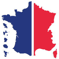 Carte de France + Corse + Dom Tom