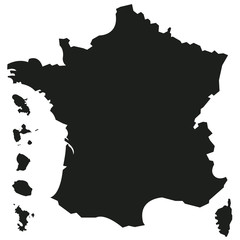 Carte de France : ombre chinoise