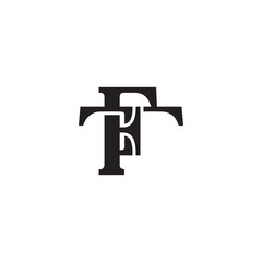 Letter T and F monogram logo