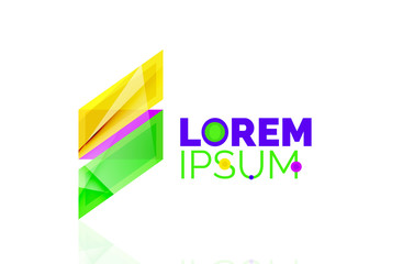 Logo, abstract geometric business icon