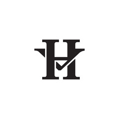 Letter V and H monogram logo
