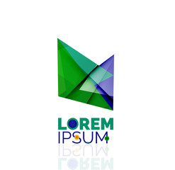 Logo, abstract geometric business icon