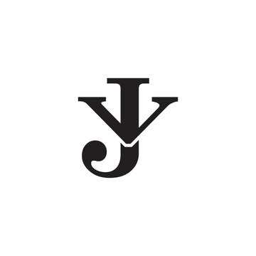 Letter V and J monogram logo