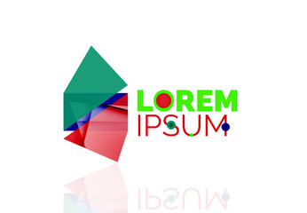 Logo, abstract geometric business icon