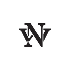 Letter W and N monogram logo