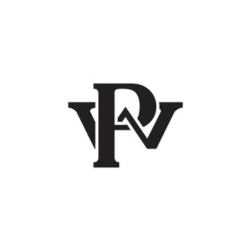 Letter W and P monogram logo Stock Vector