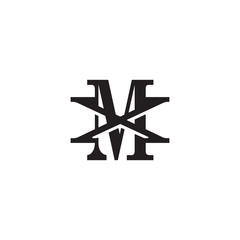 Letter X and M monogram logo