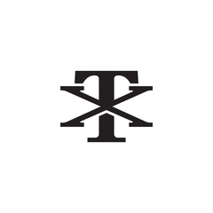 Letter X and T monogram logo