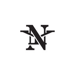 Fototapeta Letter Y and N monogram logo obraz