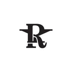 Letter Y and R monogram logo - obrazy, fototapety, plakaty