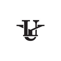 Letter Y and U monogram logo