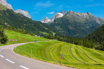 Road Turn in Mountains