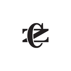 Letter Z and C monogram logo - obrazy, fototapety, plakaty