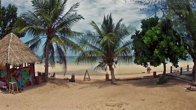 Exotic beach/beach on the island Koh Tao, Thailand