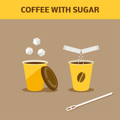 Coffee with sugar