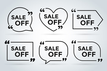 Sale Off vector tags label banner icons