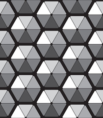 Seamless pattern design with abstract hexagons