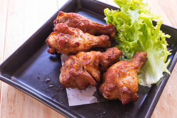 Fried Chicken Wings on The Table