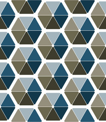 Seamless pattern design with abstract hexagons