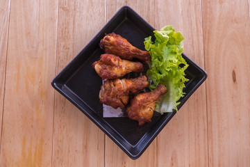 Fried Chicken Wings on The Table