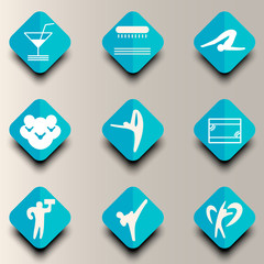 Fitness and sport icons