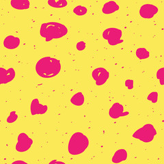 Seamless pattern design with sketchy dots and spots