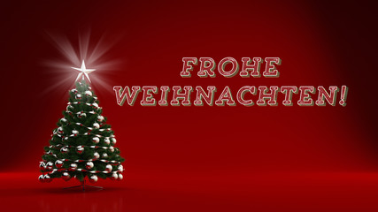 Frohe Weihnachten mit Weihnachtsbaum